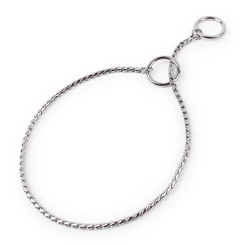 Copper Snake P Chain Dog Collar Small Puppy Large Dog Collar Necklace Choker Pet Training Supplies Slip Collar Gold Sliver Black