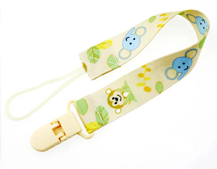 Cartoon Baby Pacifier Clip Chain Ribbon Dummy Soother Holder Chain Anti-drop Buckle Strap for Pacifier Baby Feeding