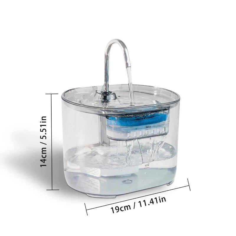 Cats Water Fountain Automatic Filter Cats Fountain With Stainless Steel Faucet Silent Water Pump Pet Cats Dog Water Dispenser