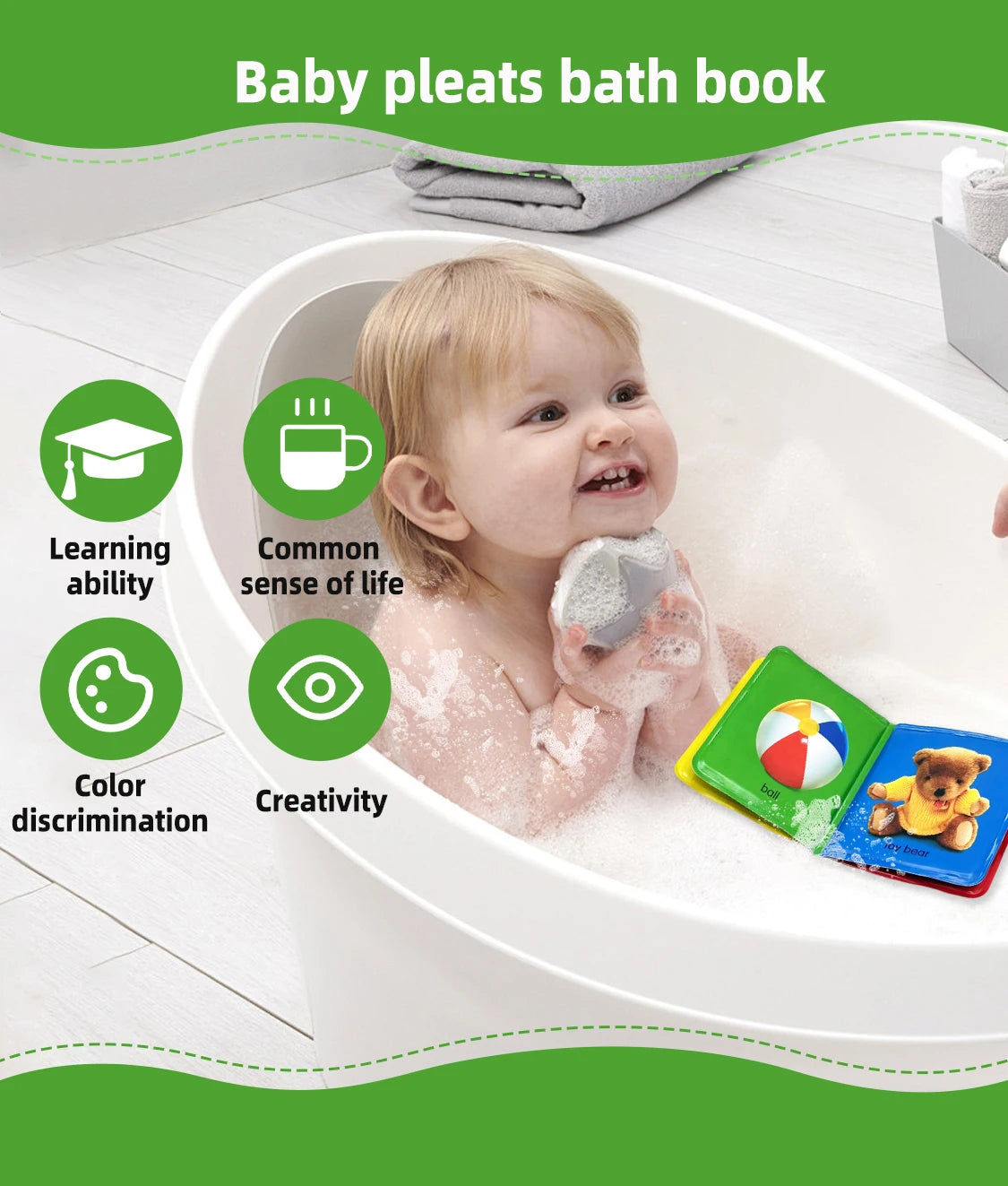 Floating Baby Bath Books for Baby,Kids Learning Bath Toys,Waterproof Bathtime Toys for Toddlers,Educational Infant Bath Toys.
