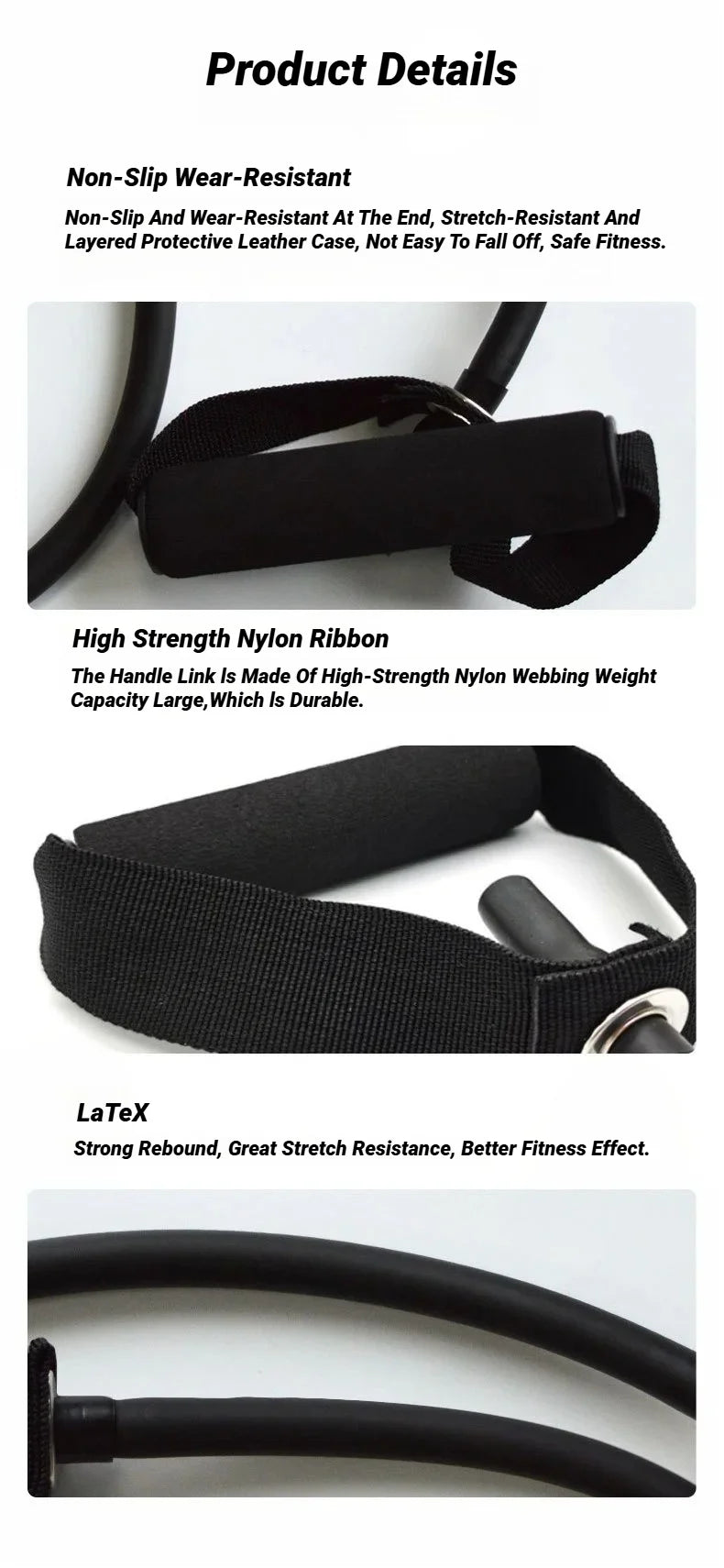 Resistance Bands With Handles Exercise Workout For Men Women Strength Training Equipment At Home 5 Levels Tube Band Pull Rope