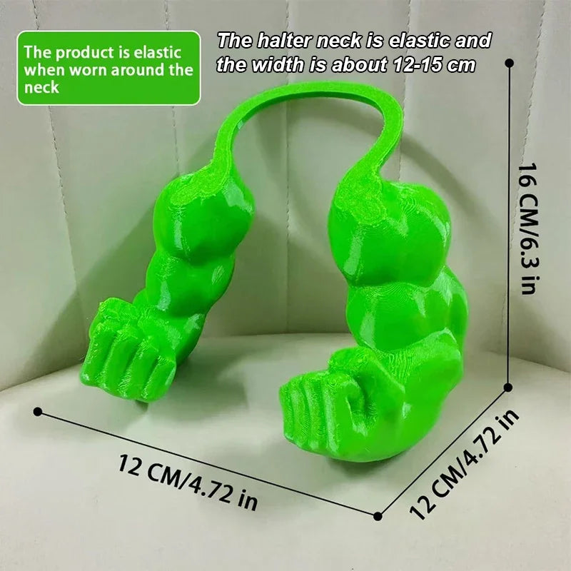 Cat Muscle Arms With Muscle 3D Printed Funny Cat's Neck Giant Arm Creative Arm For Pet Cosplay Halloween Costume Party Accessory