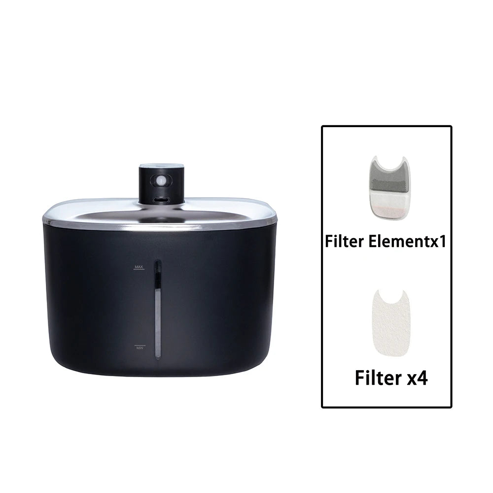 4L Wireless Cat Water Fountain 4000mAh Battery Operated,Ultra Quiet Pet Water Fountain with Motion Sensor for Cats Dogs Drinking
