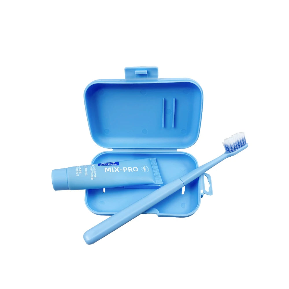 Dental Oral Care Cleaning Kit Portable Toothbrush Toothpaste Case Travel Toothbrush Soft Bristle Adult Tooth Brush Personal Care