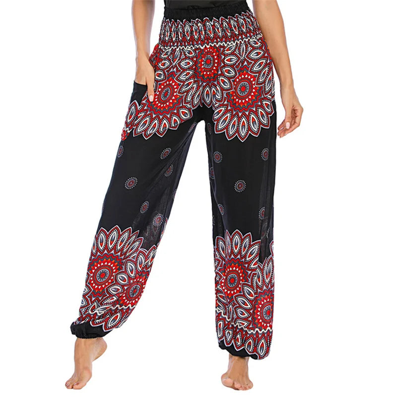 Yoga Pants Women Hippie Harem Printed Leggings Boho High Waisted Pantalone De Mujer Cintura Alta Calca Feminina Beach