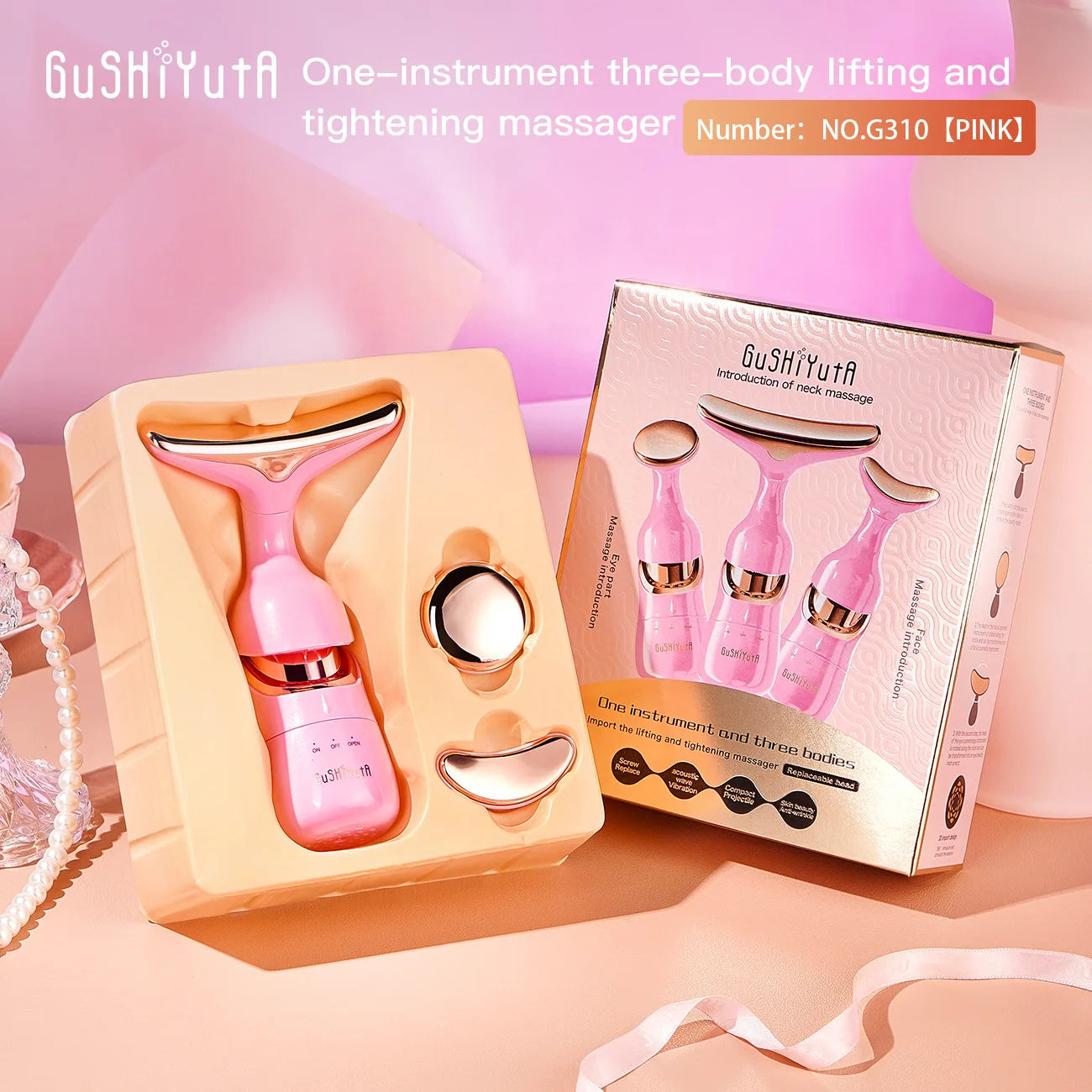 3-in-1 Facial Massager, Lifting and Firming Neck, Slimming Face, and Skin Rejuvenation Home Use Facial Massager, Beauty Tool.