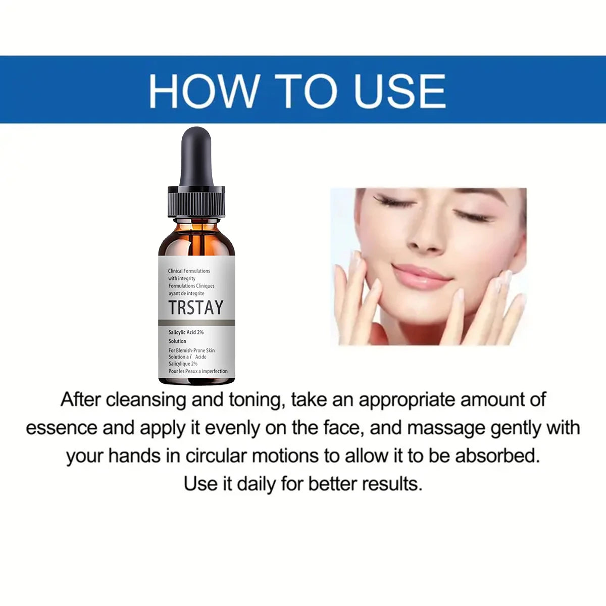 salicylic acid 2% essence can fade spots, shrink pores, brighten skin tone, and control oil