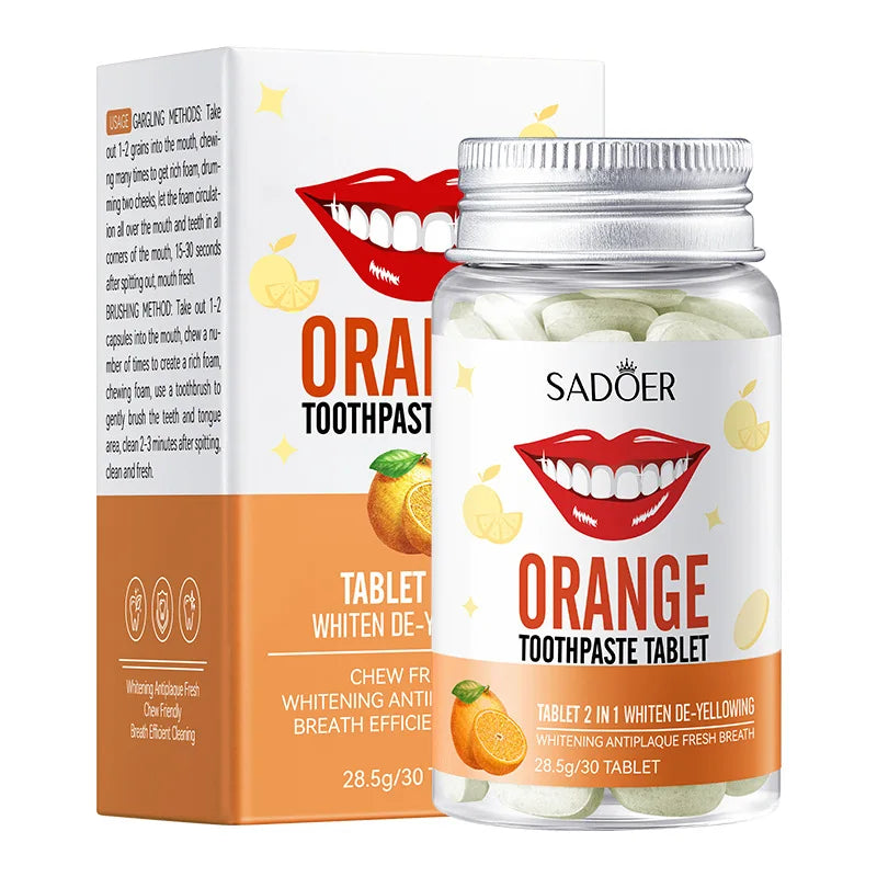 Sakura Flavor Solid Toothpaste Tablets Healthier Teeth Gums Teeth Whitening Remove Smoke Stains Fresher Breath Oral Care