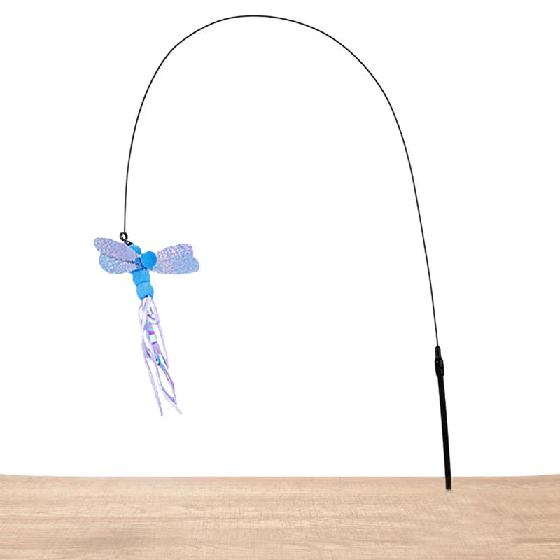Powerful suction cup wire long rod plush cat stick cat toy self-exciting and relieving boredom and biting pet toy