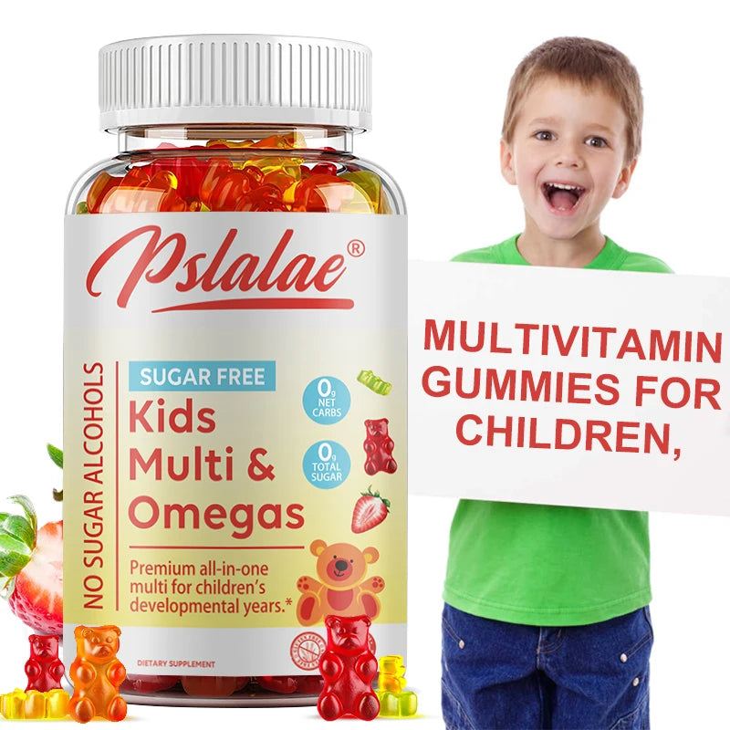Kids Multivitamins Gummies - Support Children's Development, Provides Energy, Supports Brain, Eye & Overall Healthy Development
