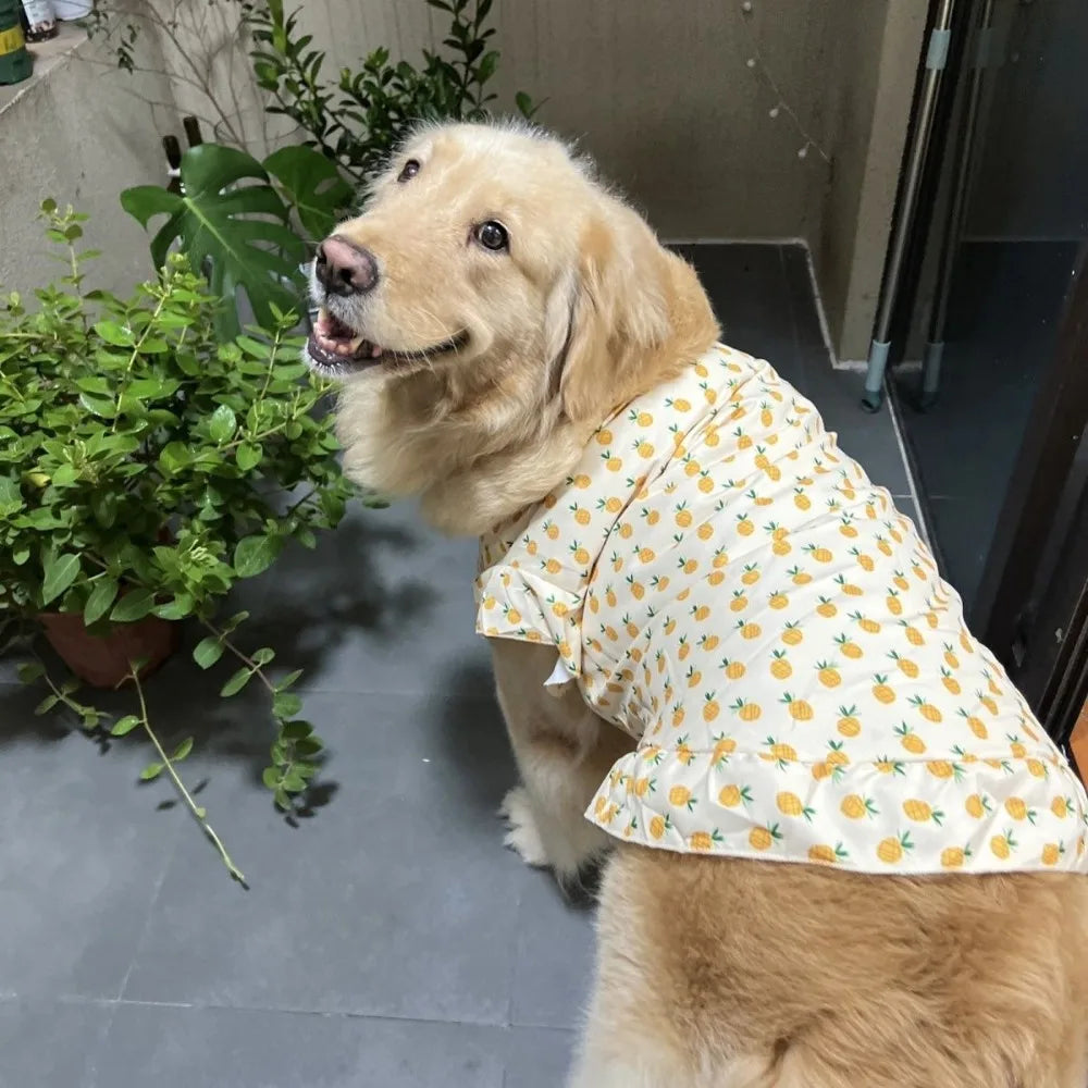 Summer Large Dog Cooling Clothes Cute Pet Dog Princess Dresses Medium Big Dogs Summer Vest Labrador Golden Retrievers Clothes