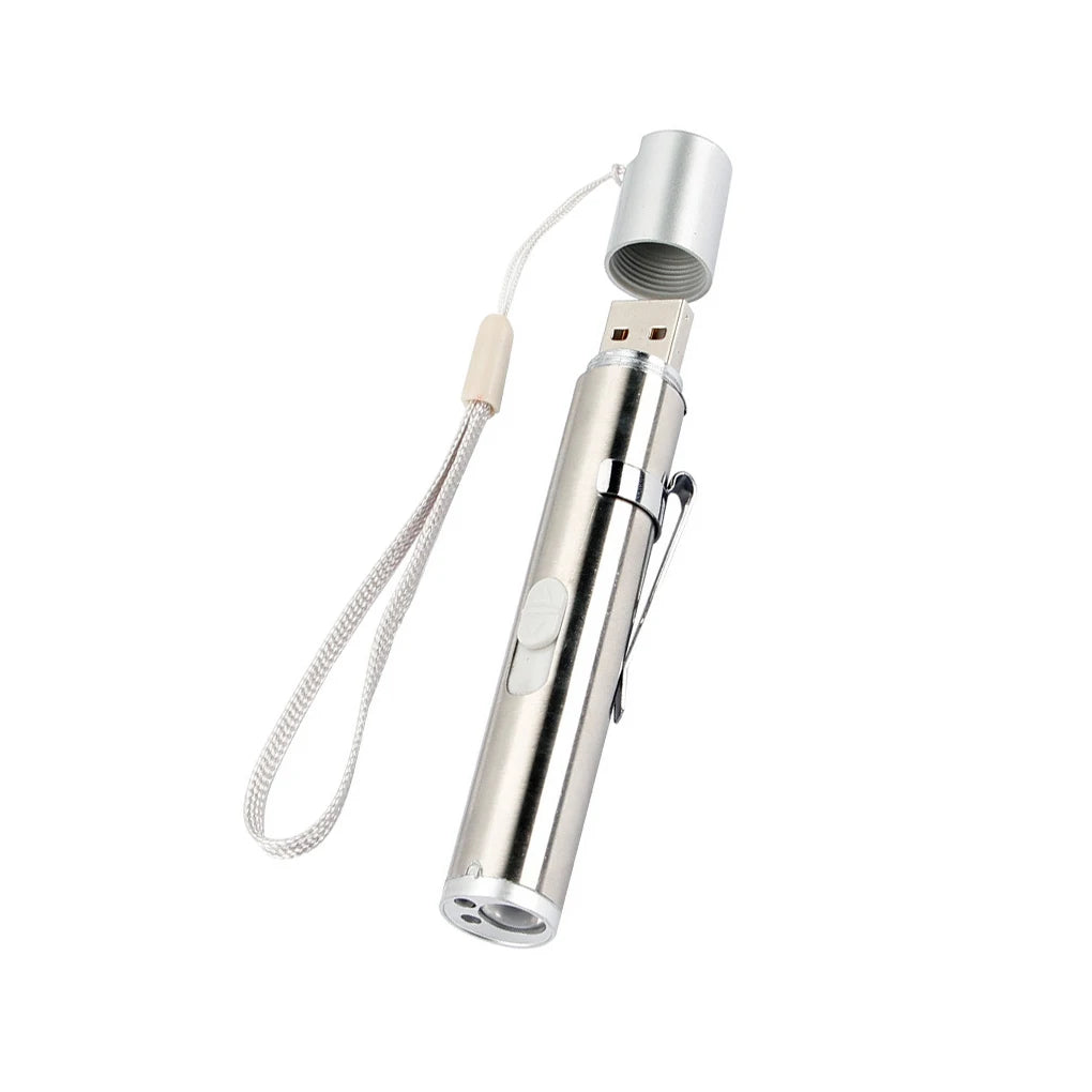 Pointers USB Charging Rechargeable 3-in-1 Flashlight Red Camping Lamp Multifunctional Toy UV Props Pet Training