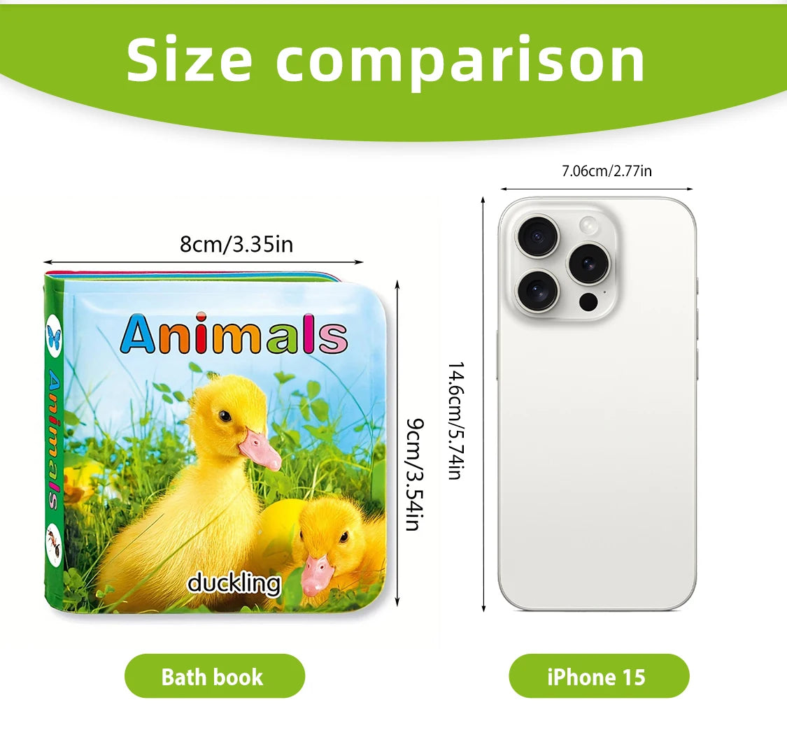 Floating Baby Bath Books for Baby,Kids Learning Bath Toys,Waterproof Bathtime Toys for Toddlers,Educational Infant Bath Toys.