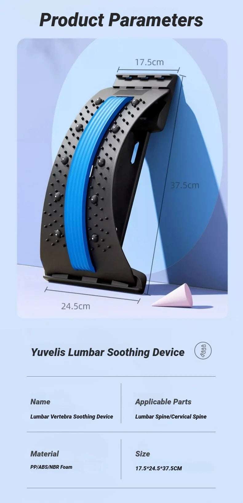 Back Massager Stretch Lumbar Support Relaxation Spine Pain Relief Vertebral Relaxer Stretches The Lower Traction Corrects Waist