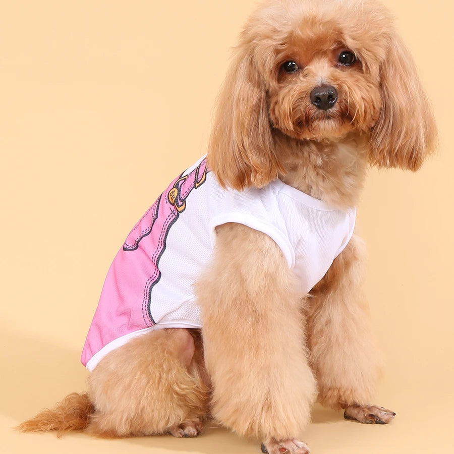 Summer Small Dog Clothes Pets Clothing Cartoon Dog Shirt Chihuahua Tshirt Puppy Vest Yorkshire Terrier Pet Clothes Ropa Perro