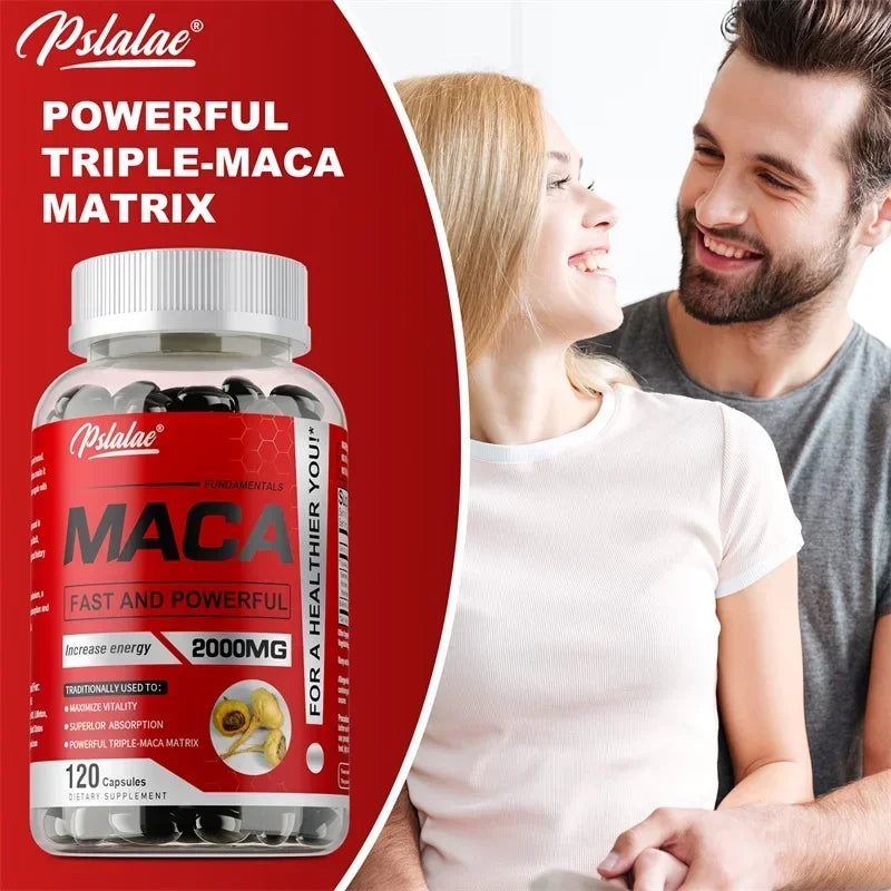 Maca Root Capsules - Improves Vitality and Performance, Enhance Energy, Builds Muscle and Strength