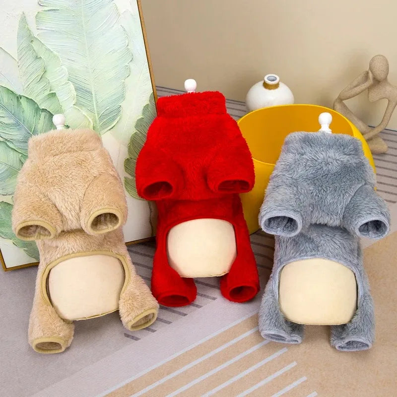Pet Dog Clothes Large Dogs Sweatshirt Sweater Warm Jackets Coats Small Winter Hat Cloak Fur Coat Clothing Suit Big Medium Jumper