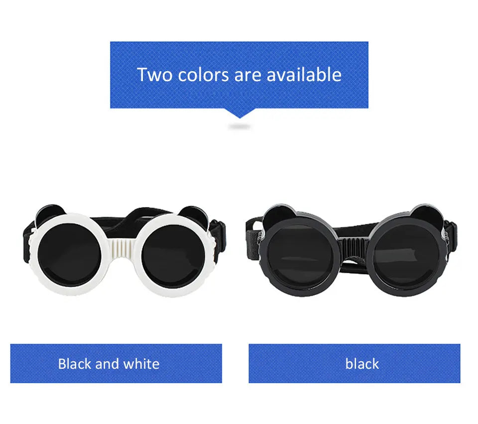Dog Sunglasses Dog Goggles UV Protection Anti Wind/Dust Pet Eye Wear Protection with Adjustable Strap for Small or medium Dogs