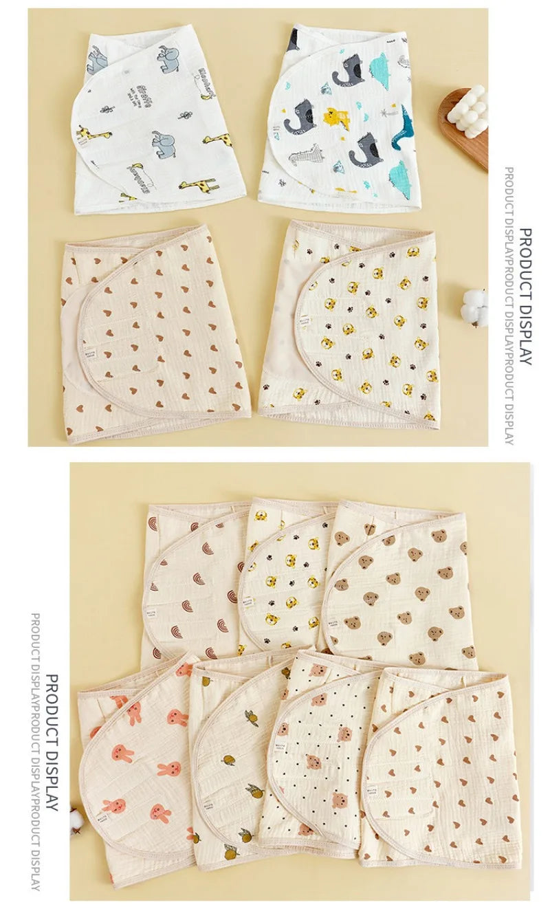 Baby Swaddle Blanket 0-6 Months Strap Protect Belly Baby Sleeping Blanket Wrap for New Born Thin-style for Summer