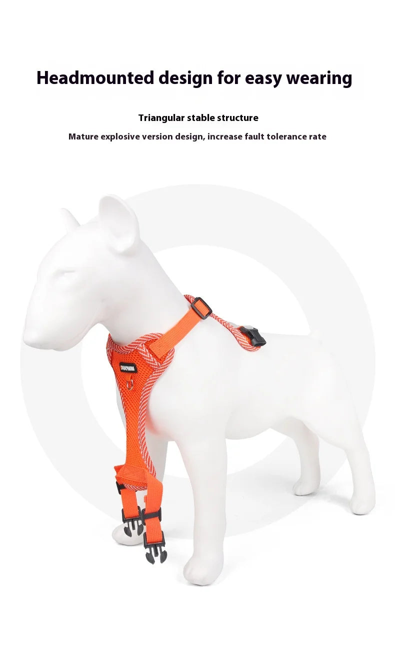New Breathable Reflective Dog Harness Vest Easy To Wear Comfortable Adjustable Pet Harness for Small Medium Dogs