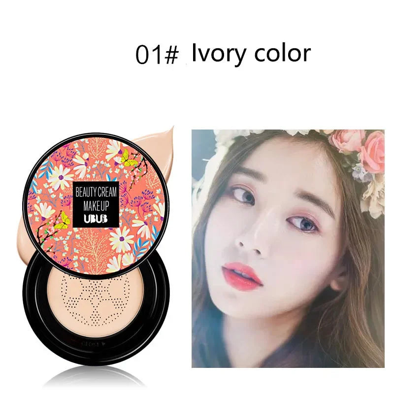 Mushroom Head Air Cushion CC Cream Foundation Moisturizing Long Lasting Face Comestics Natural Brighten Face Base Tone Make Up
