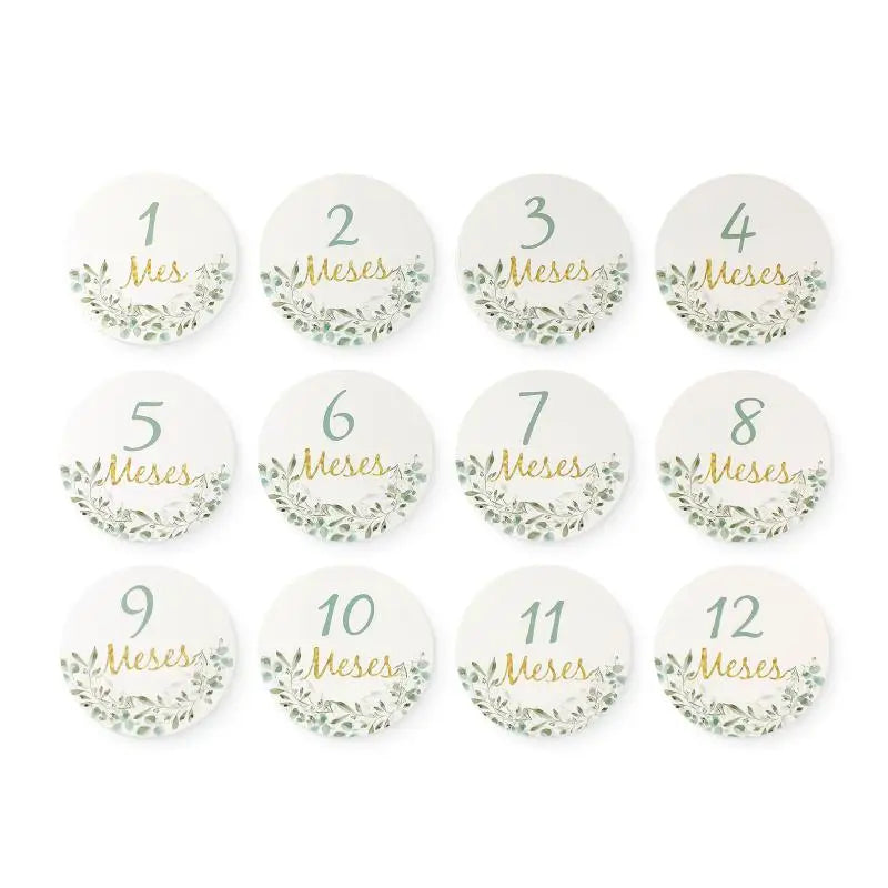 8pc/set Wooden Baby Milestone Card For Newborn Cute Cloud Shape Photography Props Accessories Month Cards Sticker Newborn Gifts
