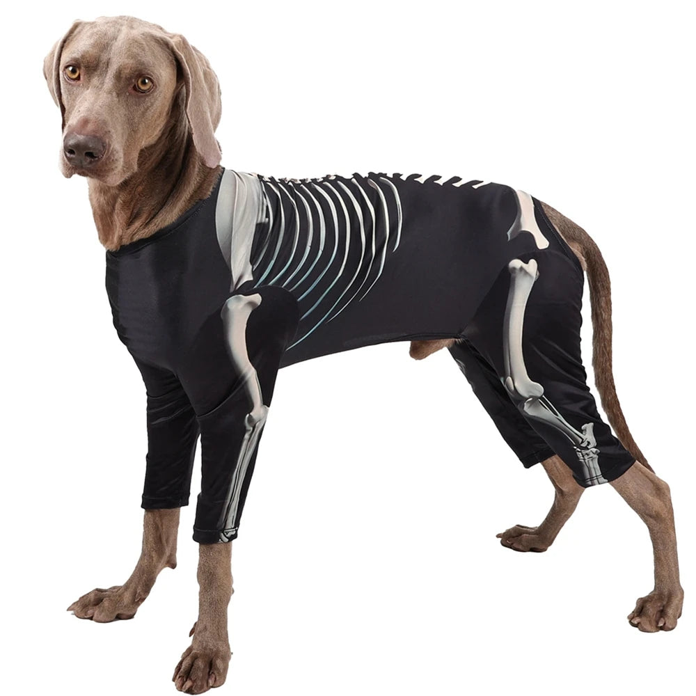 Halloween Dog Costumes for Large and Extra Large Dogs Skeleton Costume Jumpsuit Coat Pet Halloween Costumes Outfits Apparel