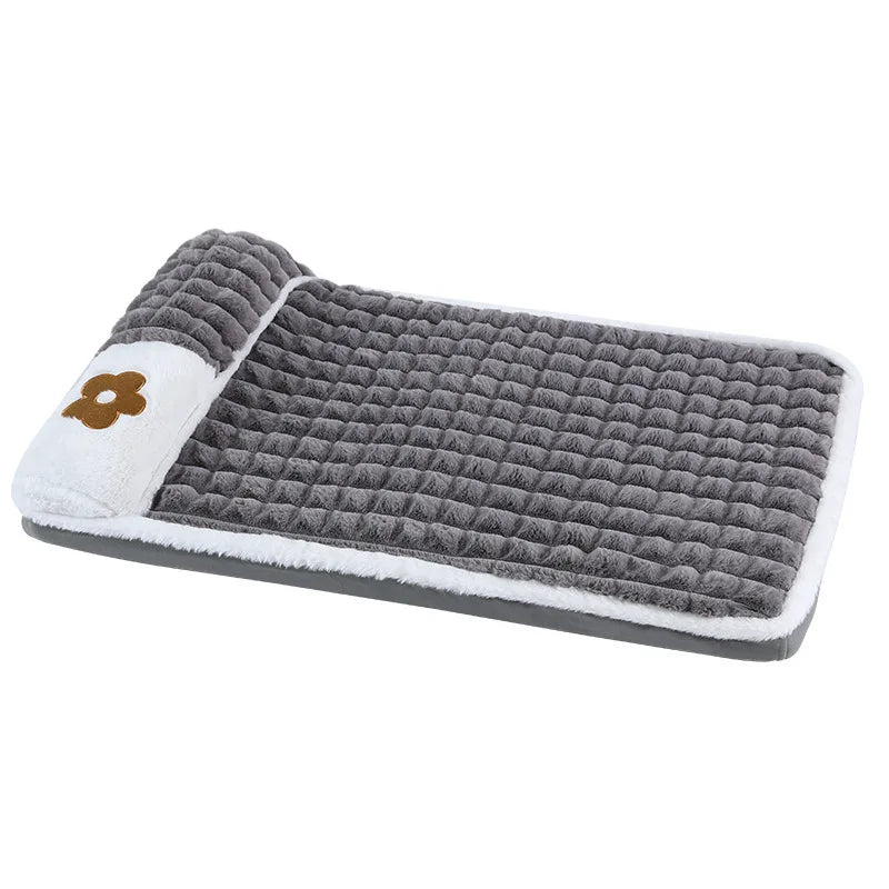Winter Dog Bed Removable Washable Pet Dog Mat Sofa For Small Medium Large Dogs Cushion Protect Cervical Pet Mat