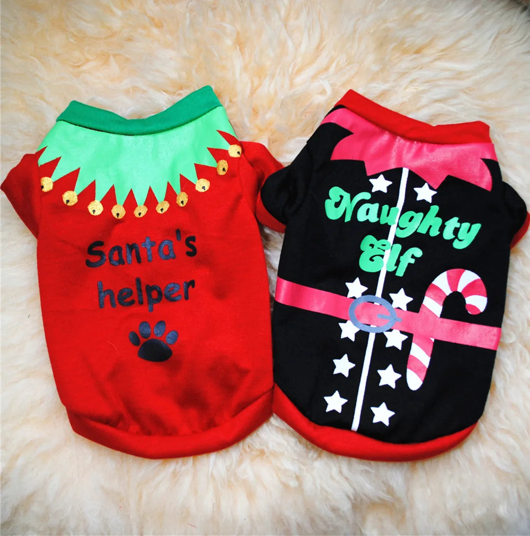 Christmas Dog Clothes New Year Pets Dogs Clothing For Small Medium Dogs Costume Chihuahua Pet Shirt Warm Dog Clothing Yorkshire