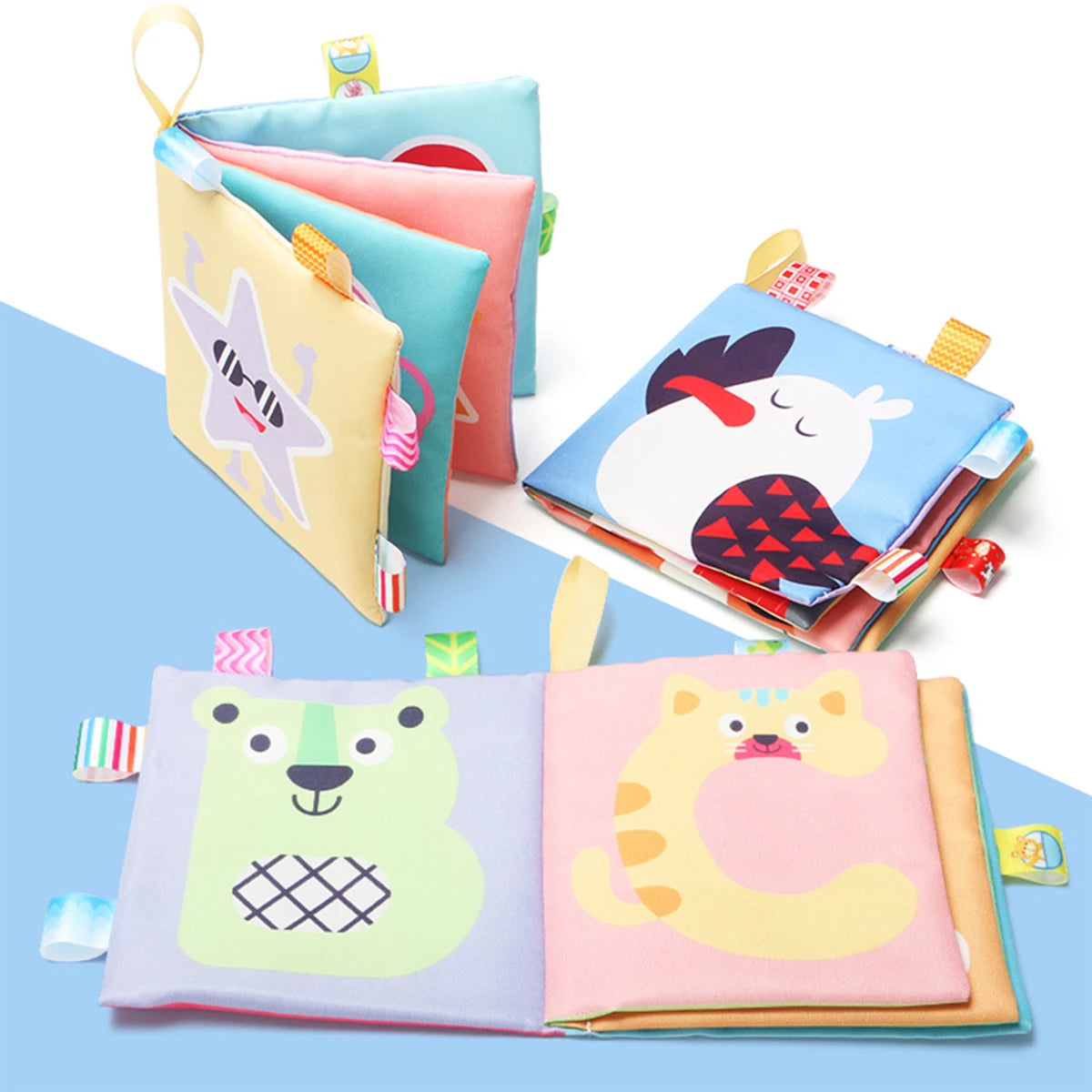 Baby Cloth Books Development Baby Toys Enlightenment Early Educational Toys 0-12 Months Kids Fruits Animal Numbers Cloth Book