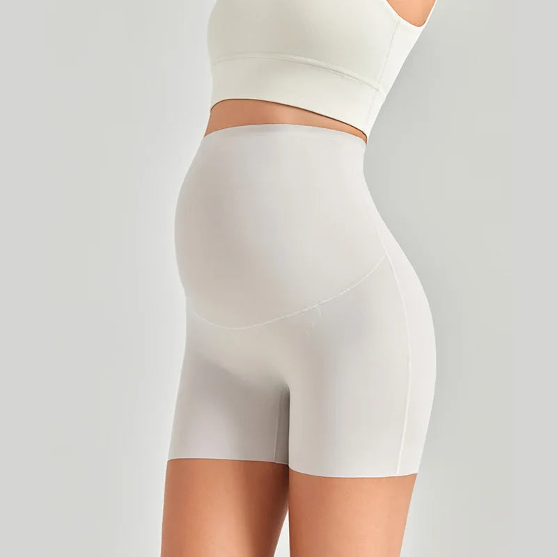 Maternity Safety Pants for Summer Crotch-free Underwear High-waisted Large-size High-elastic Maternity Leggings