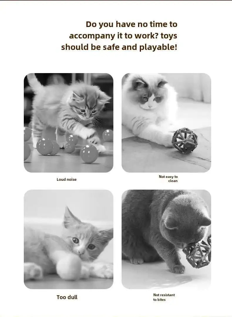 New Smart Interactive Speedy Tail 2.0 Cat Toy Automatic Moving Balls for Cats And Dogs Touch Motion Rolling Toy Ball for Pet