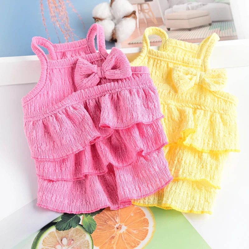 2023 Spring Pet Clothes Dog Princess Dresses Puppy Dress Pet Skirt Puppy Dog Princess Dresses for Small Medium Cat Costume Pug