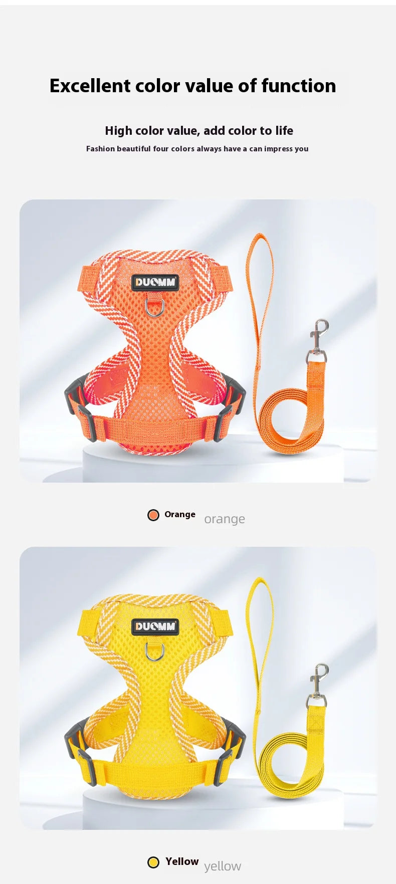 New Breathable Reflective Dog Harness Vest Easy To Wear Comfortable Adjustable Pet Harness for Small Medium Dogs