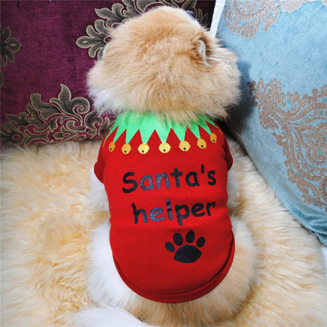 Christmas Dog Clothes New Year Pets Dogs Clothing For Small Medium Dogs Costume Chihuahua Pet Shirt Warm Dog Clothing Yorkshire