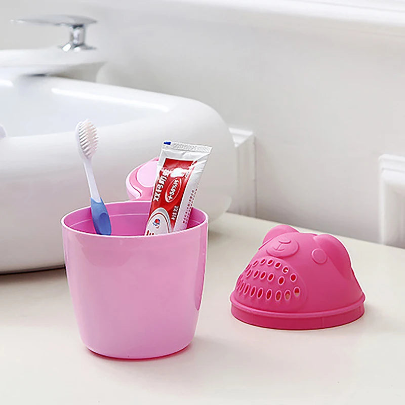Cute Cartoon Baby Shower Shampoo Cup Kids Bathing Toys Bathroom Shower Shampoo Rinse Cup Hair Washing Spoon With Handle