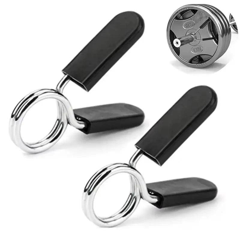 2pcs/lot 25/28/30mm Barbell Clamp Spring Collar Clip Gym Dumbbell Lock Standard Weight Lifting Kit Fitness Body Building Workout