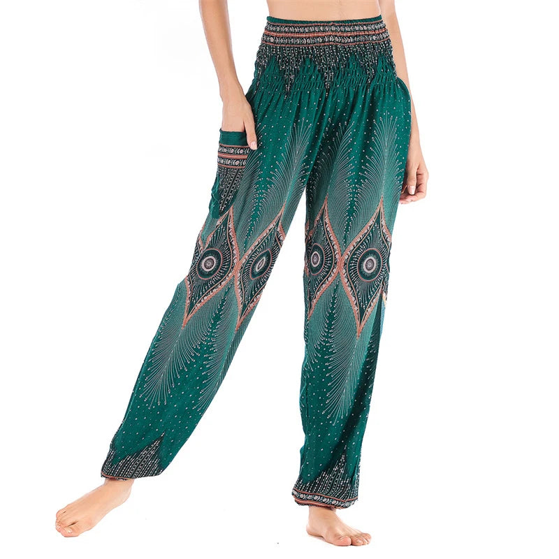 Yoga Pants Women Hippie Harem Printed Leggings Boho High Waisted Pantalone De Mujer Cintura Alta Calca Feminina Beach