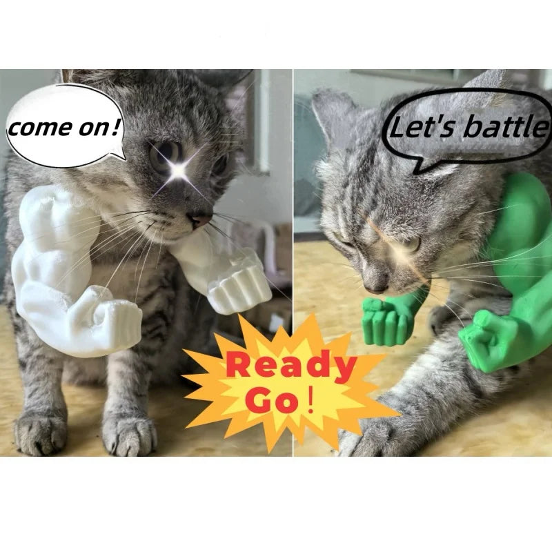 Cat Muscle Arms With Muscle 3D Printed Funny Cat's Neck Giant Arm Creative Arm For Pet Cosplay Halloween Costume Party Accessory
