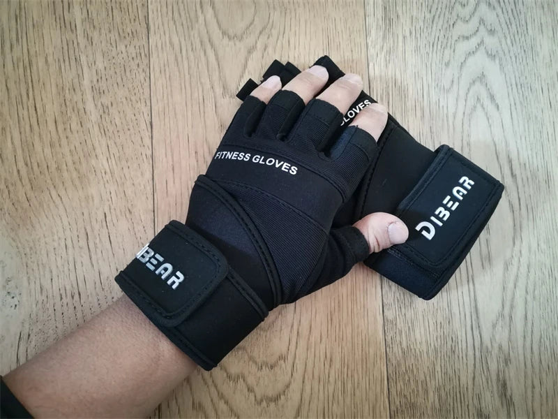 Half Finger Bodybuilding Gym Gloves Weightlifting Dumbbell Kettlebell Training Workout Fitness Gloves For Man Women