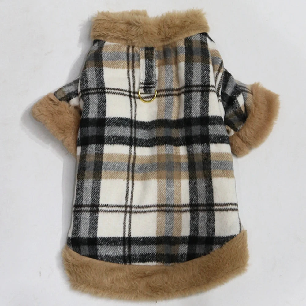 Pet Dog Clothes Lattice Coat Autumn Winter Dogs Pet Clothing Costume Clothes For Dogs Jacket Ropa Perro chihuahua Yorkshire
