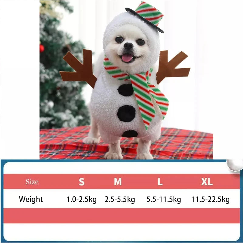 Christmas Dog Clothes for Small Medium Dogs Pet Costume Chihuahua Pets Hoodies Warm New Year Dog Clothing Yorkshire