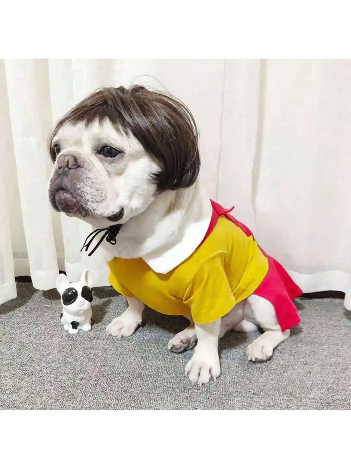 Funny Pet Cosplay Wig Short Dog Costume Wig Pet Decorations Cats Hair Hat Costumes Head Accessories Halloowen Christmas Supplies