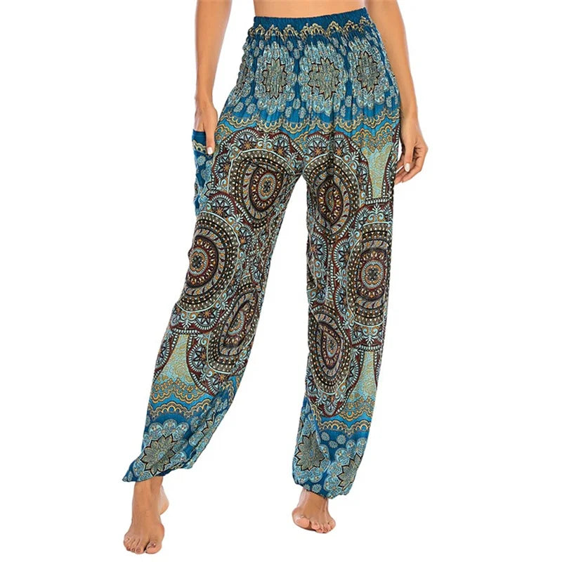 Yoga Pants Women Hippie Harem Printed Leggings Boho High Waisted Pantalone De Mujer Cintura Alta Calca Feminina Beach