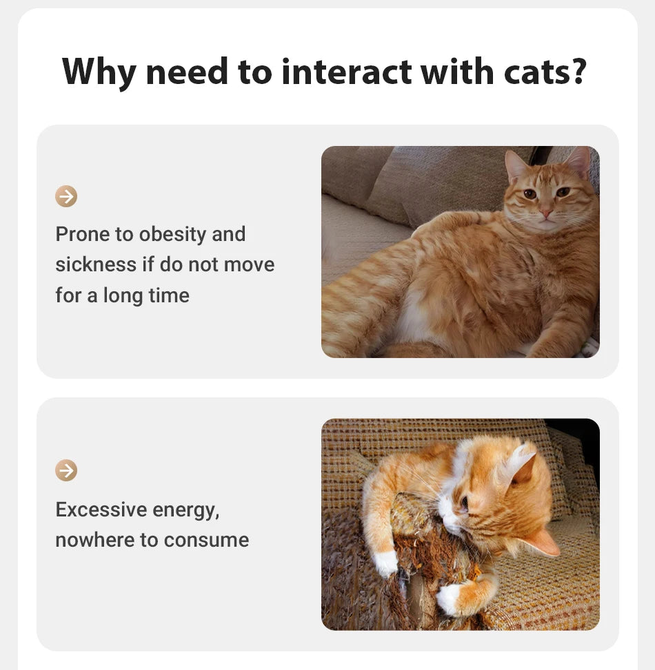 ROJECO Automatic Cat Laser Toy Interactive Adjustable Mode Electric Cat Toy For Kitty Dog Indoor Smart Teasing Laser Cat Toys