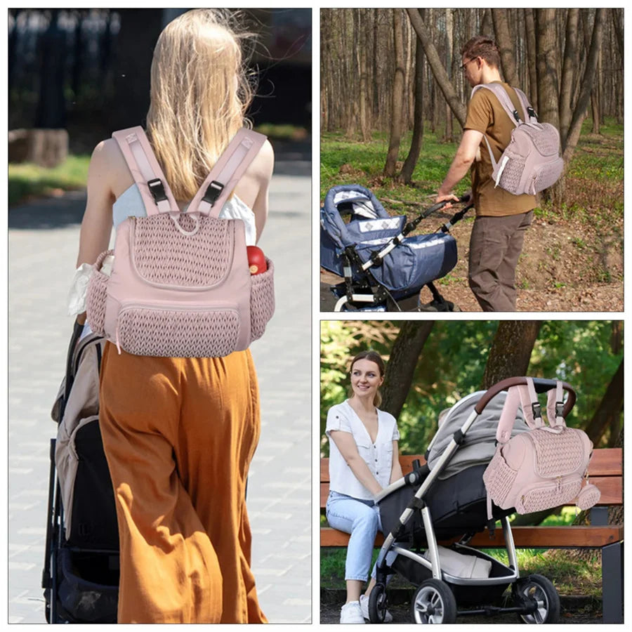 Mommy Bag Large Capacity Organizer For Baby Diapers Outdoor Stroller Hanging Bags Maternity Women Fashion Backpack Lightweight