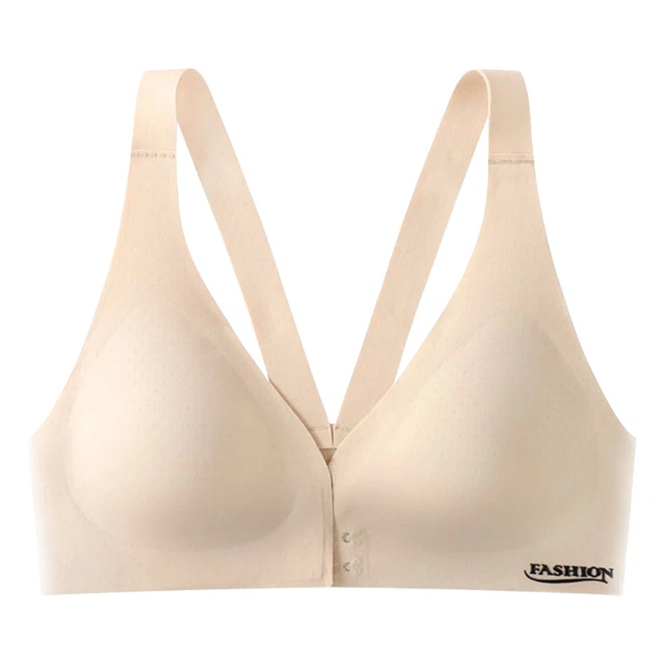 Elegant Front-Clip No Underwire Maternity Bra with Natural Latex Cooling Backless Maternity Clothings Women Lightweight Bralette