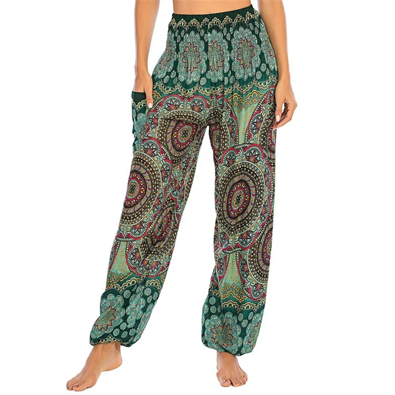 Yoga Pants Women Hippie Harem Printed Leggings Boho High Waisted Pantalone De Mujer Cintura Alta Calca Feminina Beach