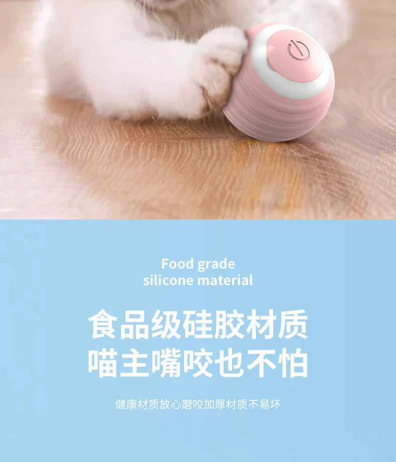 Electric Cat Toy Smart Rolling Ball Resistant To Bite Teasing Cats Toys Self-exciting Ball Artifact Dust-free Pet Supplies