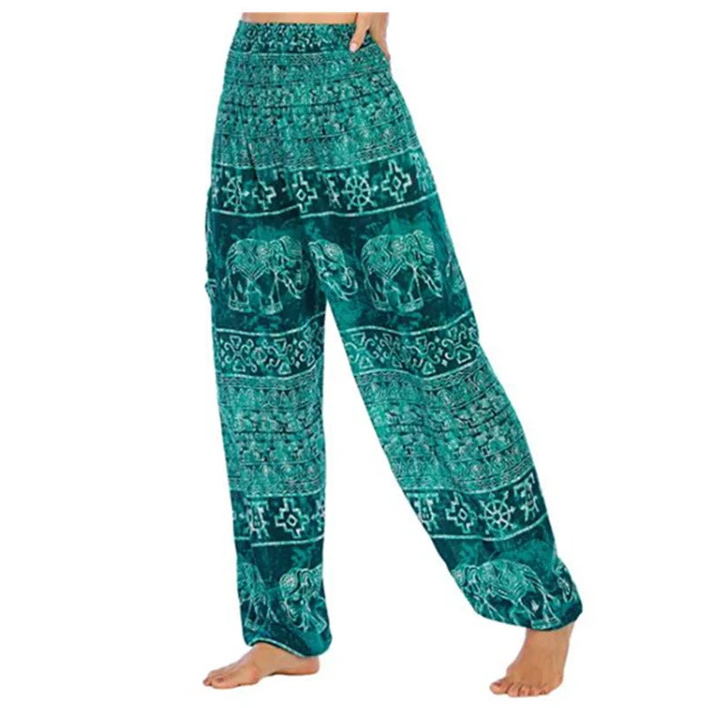 Yoga Pants Women Hippie Harem Printed Leggings Boho High Waisted Pantalone De Mujer Cintura Alta Calca Feminina Beach